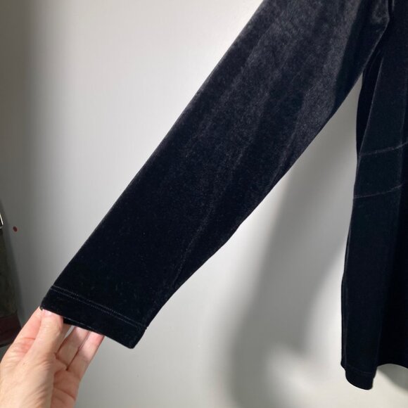 Womens Chicos Velvet Martha Jacket Button Close Black M NWT Polyester Spandex - Picture 5 of 10